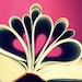 Pink Hearts 5x7 Fine Art Photography pages folded into heart shape Book