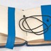 Blue Leather Journal with Tea Stained Pages