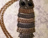 Owl Pendant with Vintage Chain