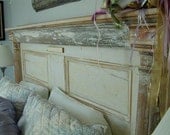 H9 Artistic Headboard or Bed Made from Antique Architectural Pieces - SOLD