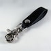 Leather belt loop keychain - Black - Snap