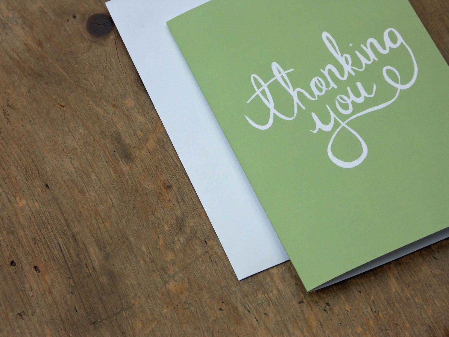 Thanking You card (green)