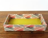 Fabric Wrapped Pencil Tray, Desk Organizer, Accessories Tray for Desktop in an Office, Studio, or Dorm Room