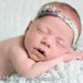 Country Chic Hairband in Blueberry- NEWBORN Photography Prop