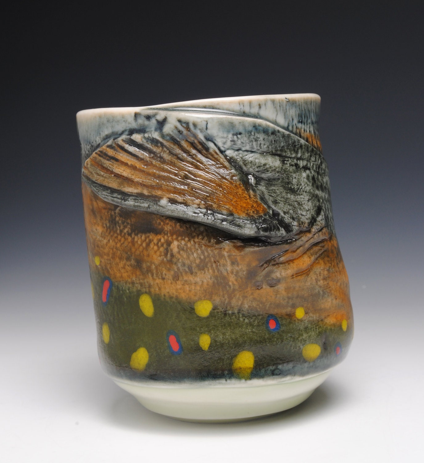 Porcelain Trout Yunomi  (Nature as Objects)