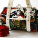 Monster Handbag with Your Choice of Vinyl, Halloween Psychobilly Horror Purse - MADE TO ORDER