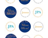 Chevron Baby Shower Party Circles - PRINTABLE