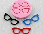 Eyeglasses Mold Mould Silicone Nerd Geek Resin Mold (302)