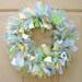 Newborn Baby Boy Fabric Wreath, Nursery Decor, New Baby Boy, Baby Shower Decoration, Boys Room Decoration, Wreath for Hospital Door