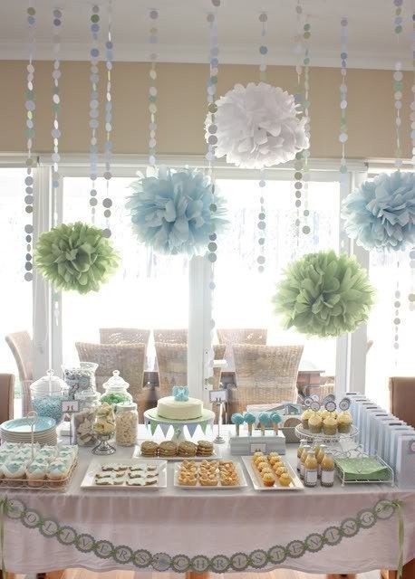 Tissue paper pompoms - 5 poms - choose your colors Il_170x135
