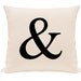 FREE USA SHIPPING: Ampersand sign printed pillow cover, 14 inch natural and black pillow
