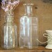Antique Glass Pharmacy Bottles/Wedding Vases - Set of 2 Vintage, Rustic Wedding Decor