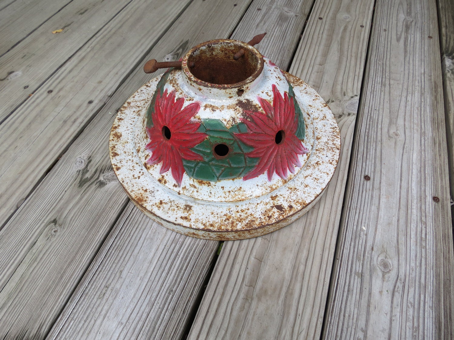 Vintage Cast Iron Christmas Tree Stand.