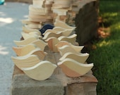 Rocking Love Bird Wedding Table Decor Unpainted Nude set of 2