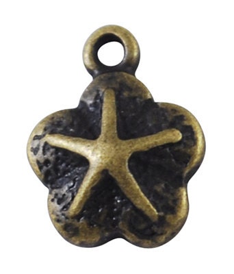 10 pcs Star Fish - Antique Bronze Alloy Charm