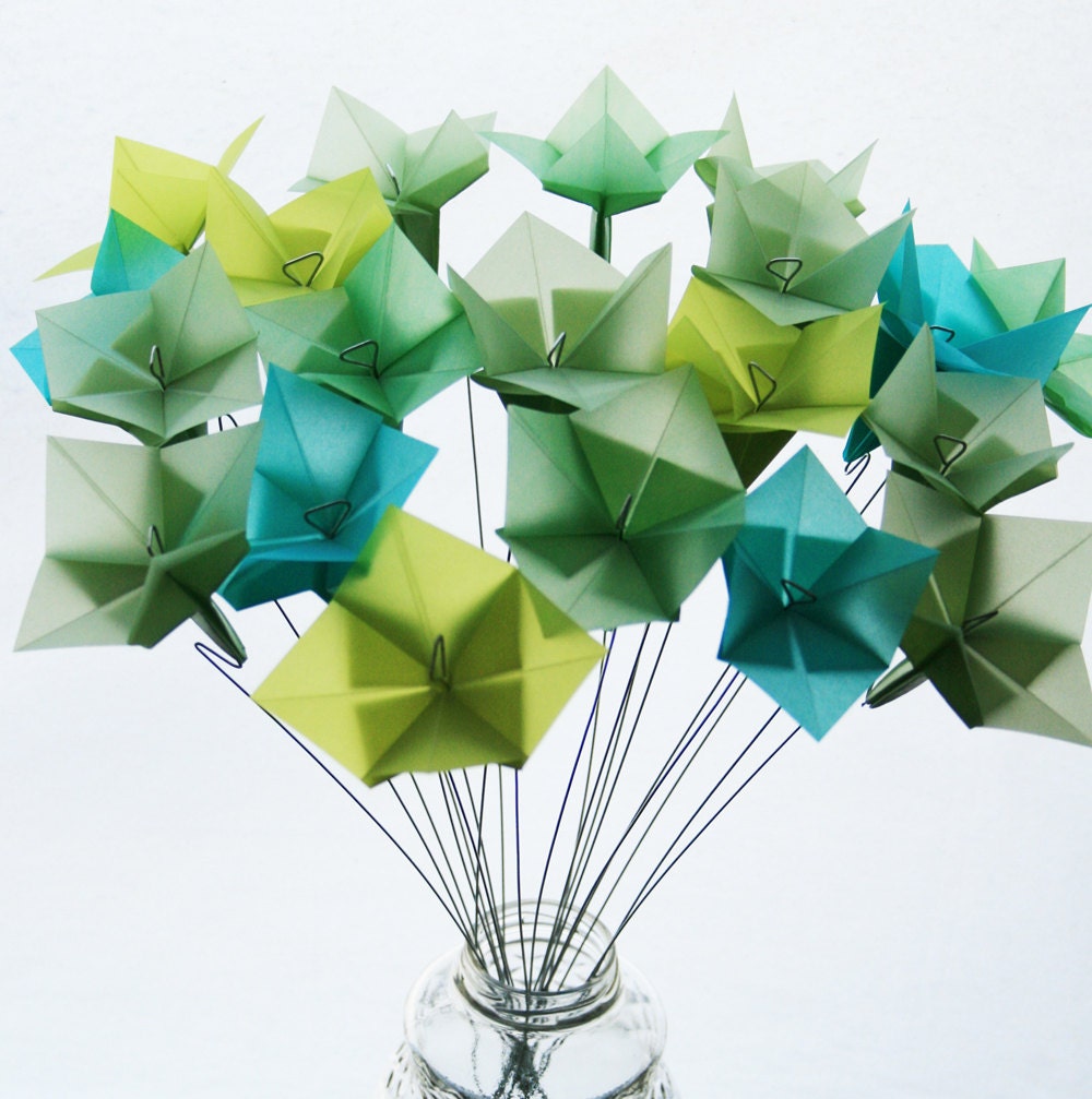 Sea Gemz Translucent Origami Flower Bouquet