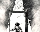 SIGNED PRINT -- Roland Approaches the Dark Tower