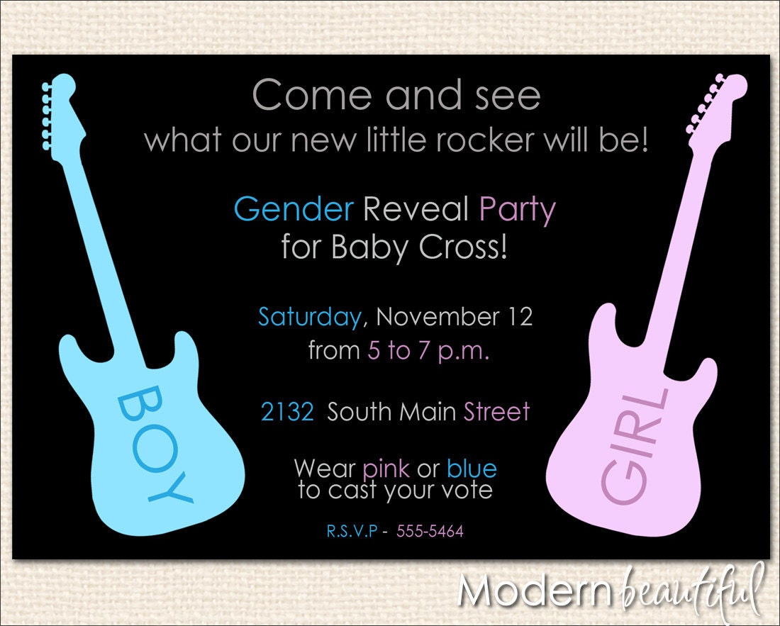 Gender Reveal Invitation Baby Shower Gender Reveal Invite Printable Personalized Il_170x135