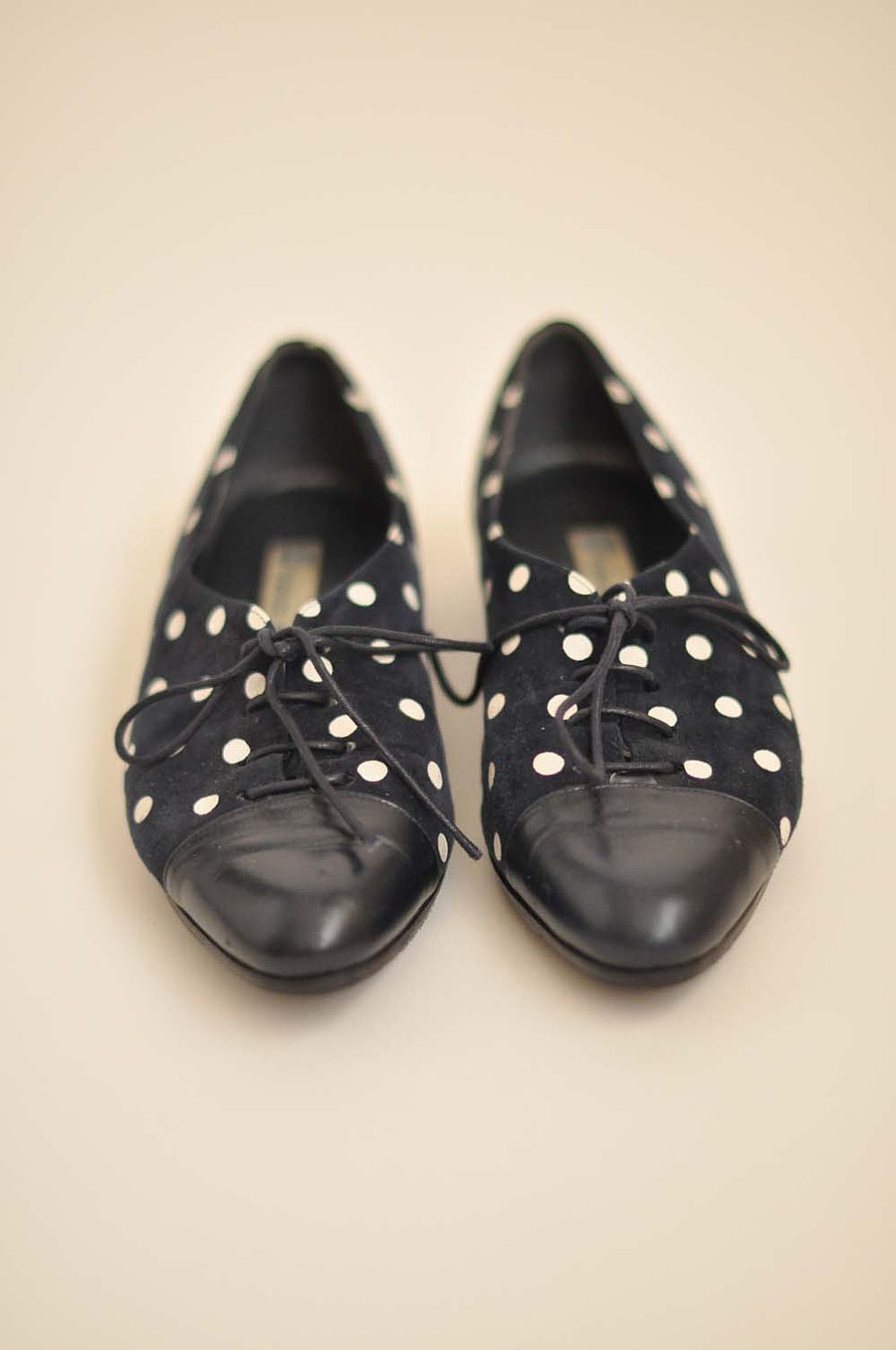 Navy Polka Dot Shoe