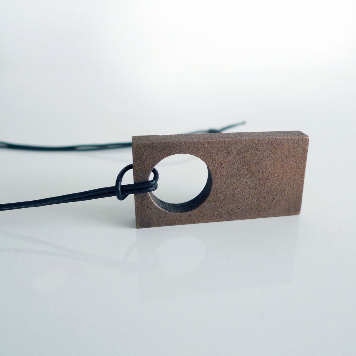 Bar Stainless Steel Bronze dipped Pendant