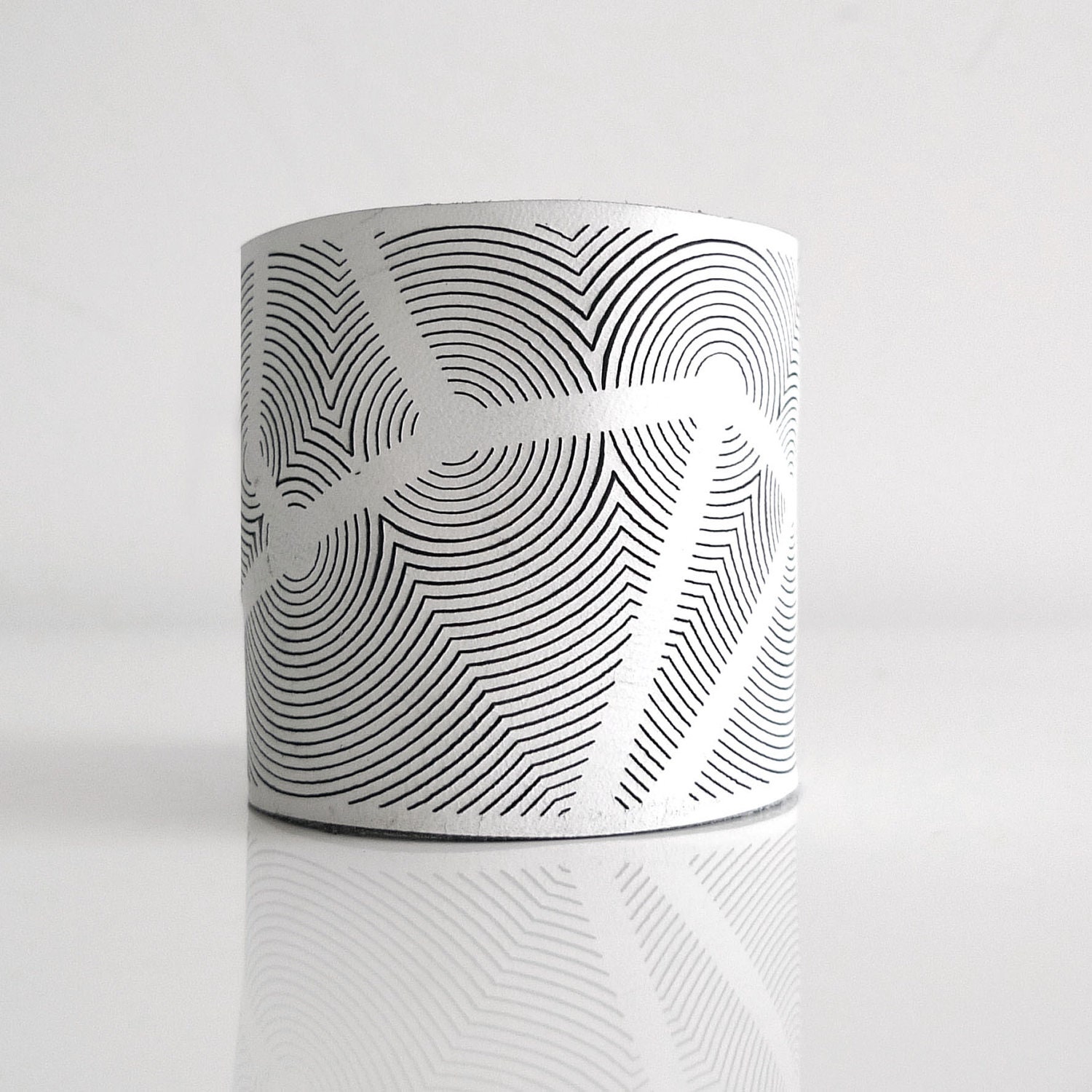 Crop Circles Leather Cuff