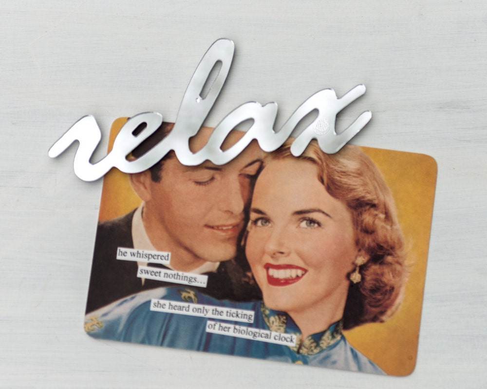 Relax Mirror Fridge Magnet