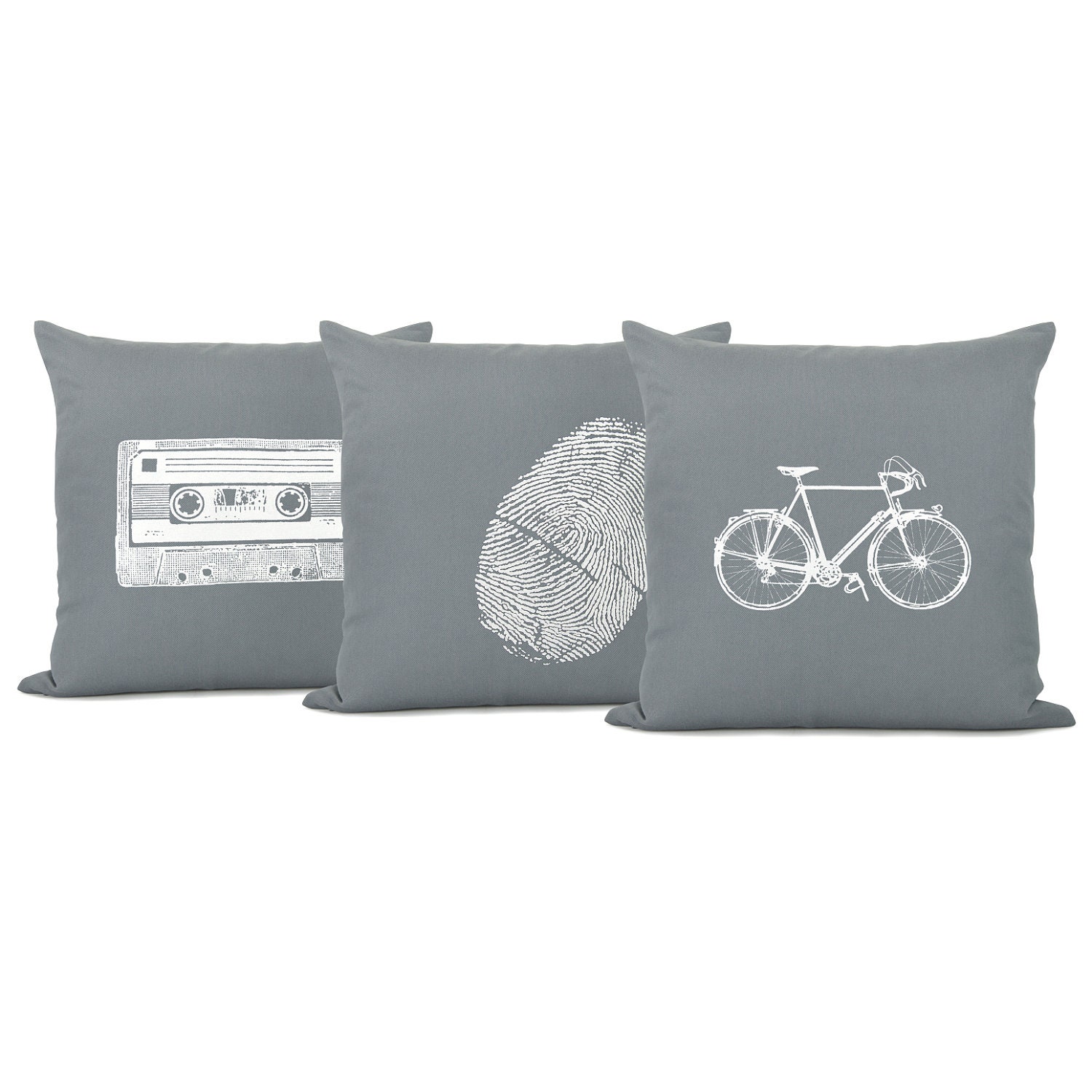 Old camera pillow cover in grey and white - 16x16 accent pillow cover, Decorative throw pillow cover, Industrial home decor