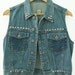 Hand-Painted Holy Mountain Snake Eyeball Denim Jacket Vest by Las Cruxes