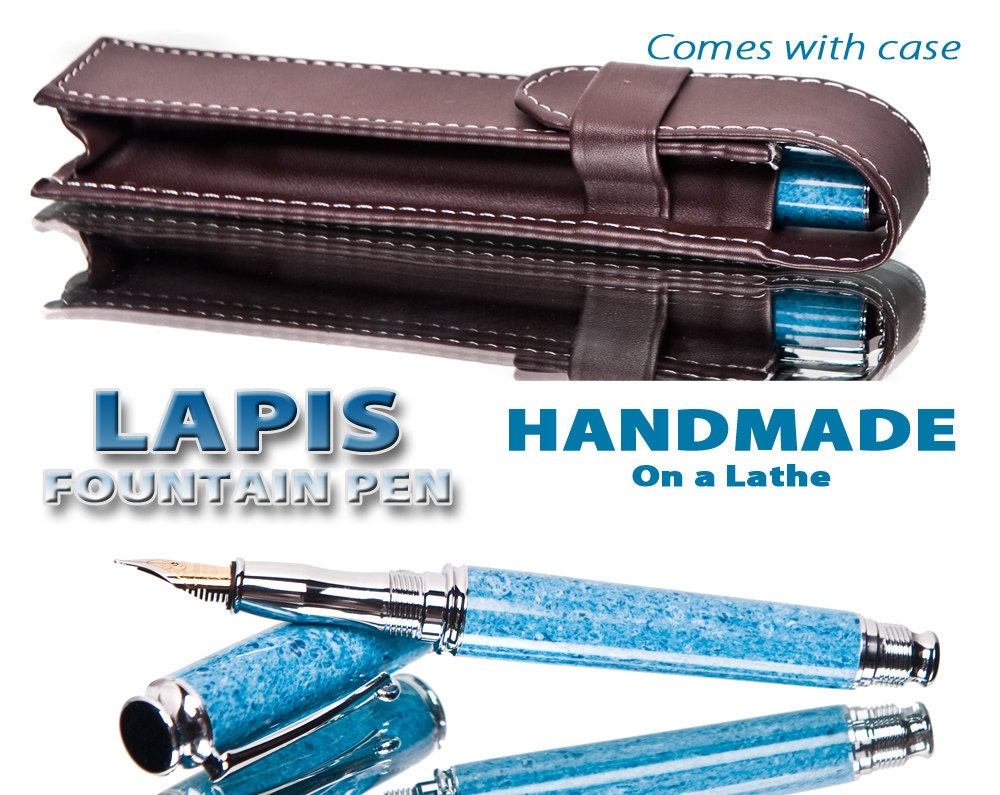 Fountain Pen - Blue Jean Lapis gift for a writer or present for writing collector