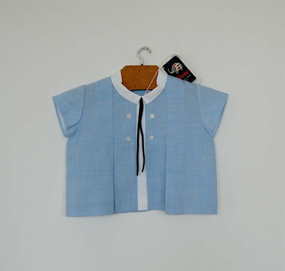 Vintage New French Blue Shirt / Blouse - Size 18 months