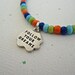 Sterling Silver "Follow Your Dreams" Charm Orange Green Blue And Dark Blue Glass Beads Bracelet