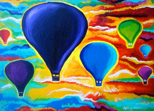 Hot Air Ballons Originall Painting 18x24