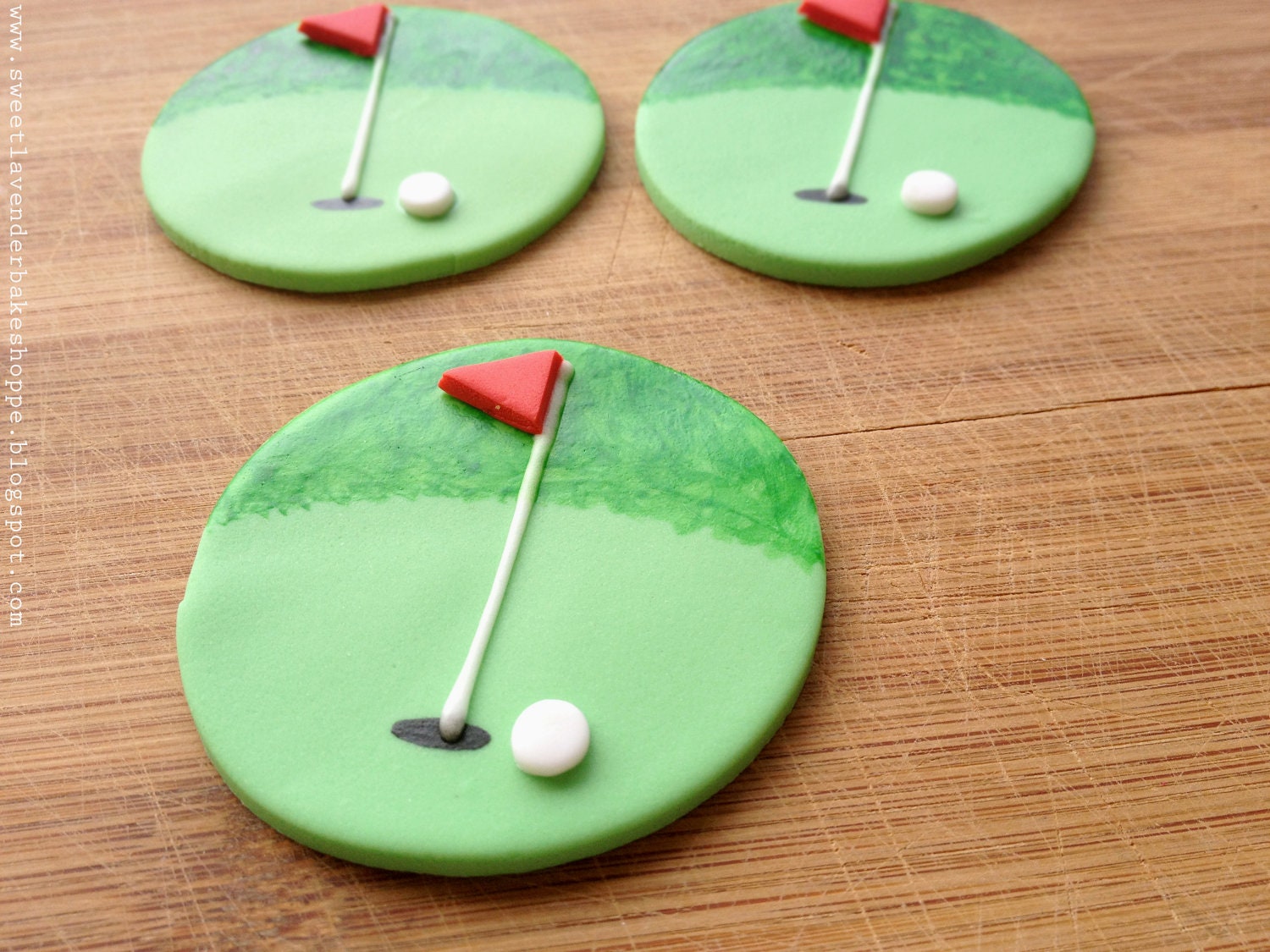 Golf Inspired Edible Cupcake Toppers