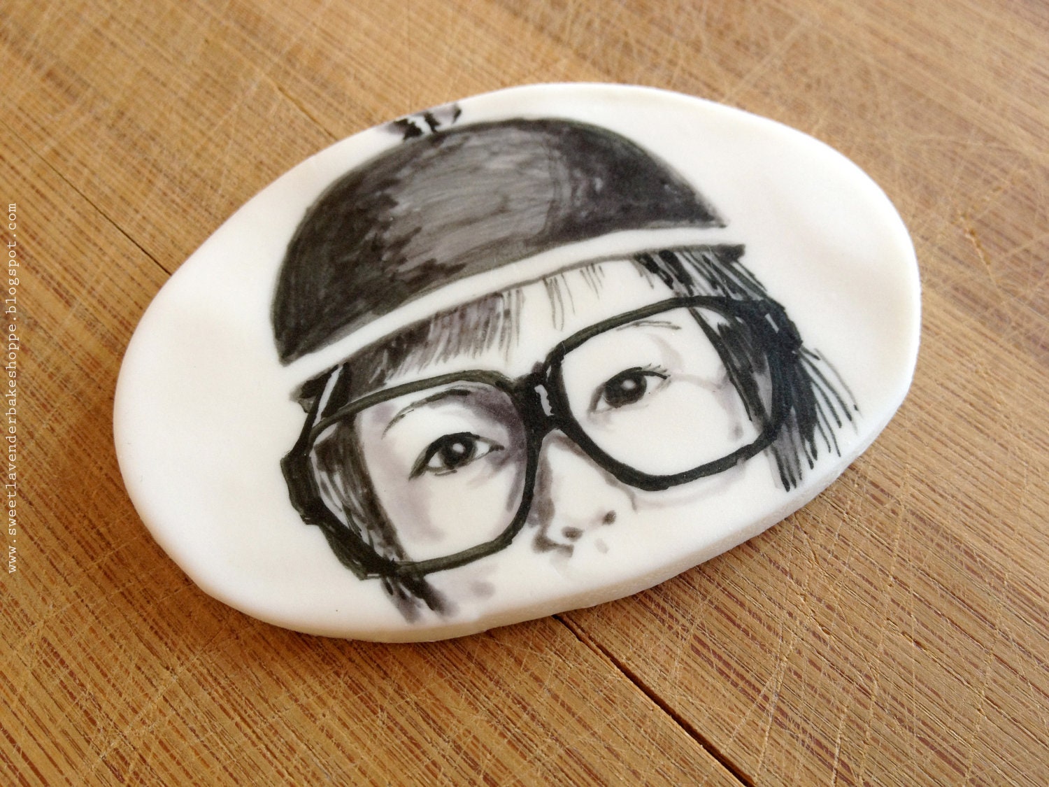 4 Inch Custom Hand Painted Edible OVAL Cake Topper