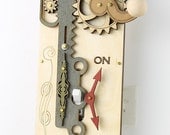 Retro Single Rack and Pinion Light Switch Plate