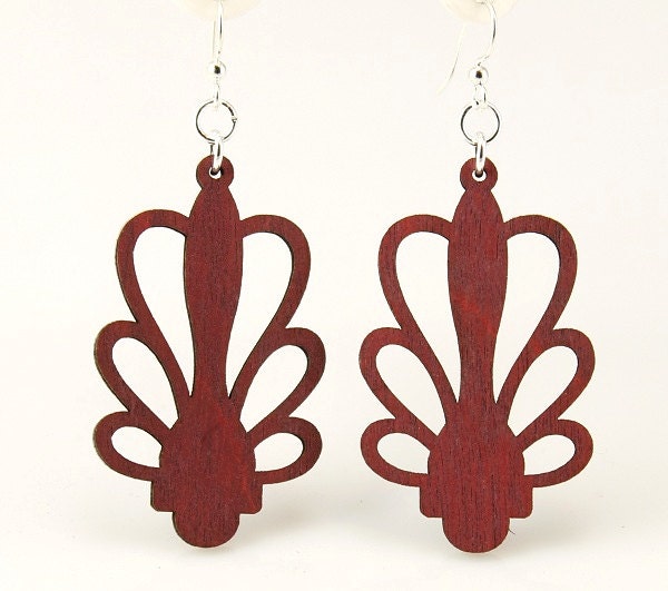 Planter Design - Simple yet Beautiful - Laser cut wood Earrings