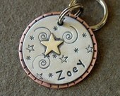 Custom pet ID tag- Big Starry