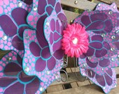Adult Purple Teal and Pink Fairy Butterfly Costume Wings