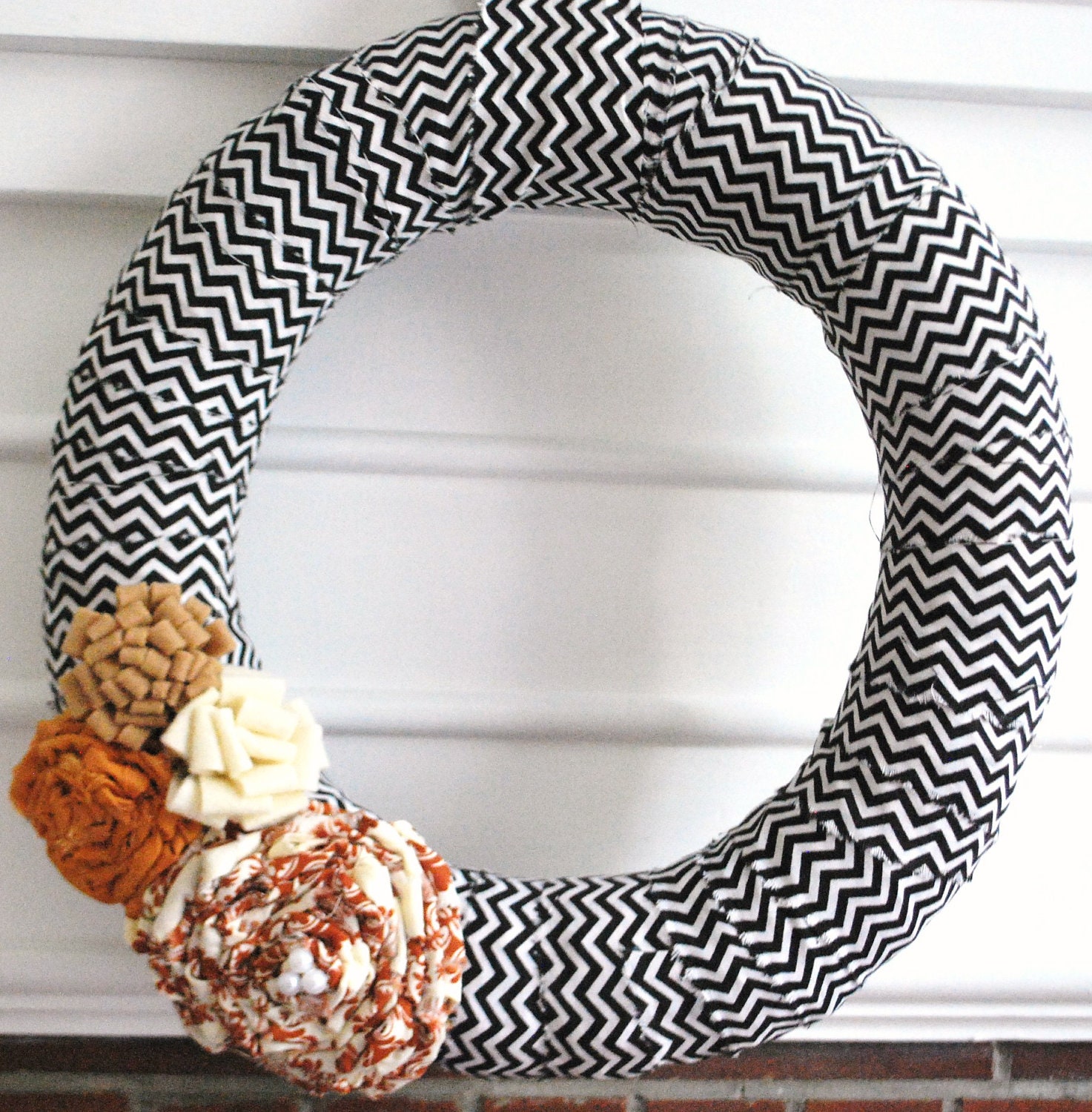 Fabric Wrapped Willow Wreath
