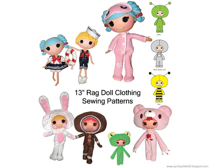 Lalaloopsy Doll Clothing Pattern Pack