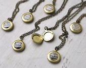 Find Love in The City of Light Vintage Tiny Locket Necklace - Vintage 1920s French Newsprint