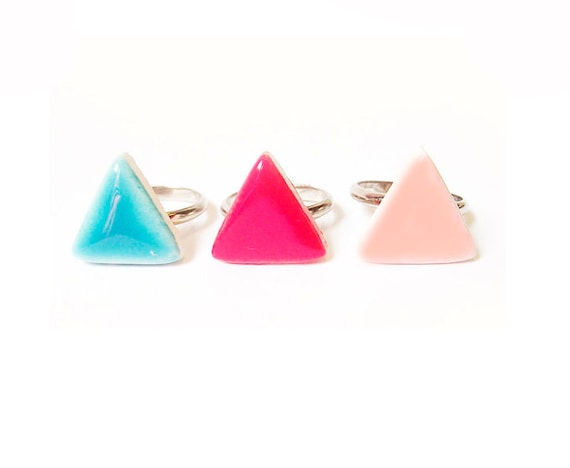 Aztec pastels Triangle Ring