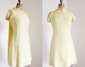 1960s Dress - 60s Dress - Yellow Mod Mini Dress