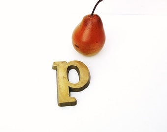 Brass Letter Paper Weight Letter p Letter d