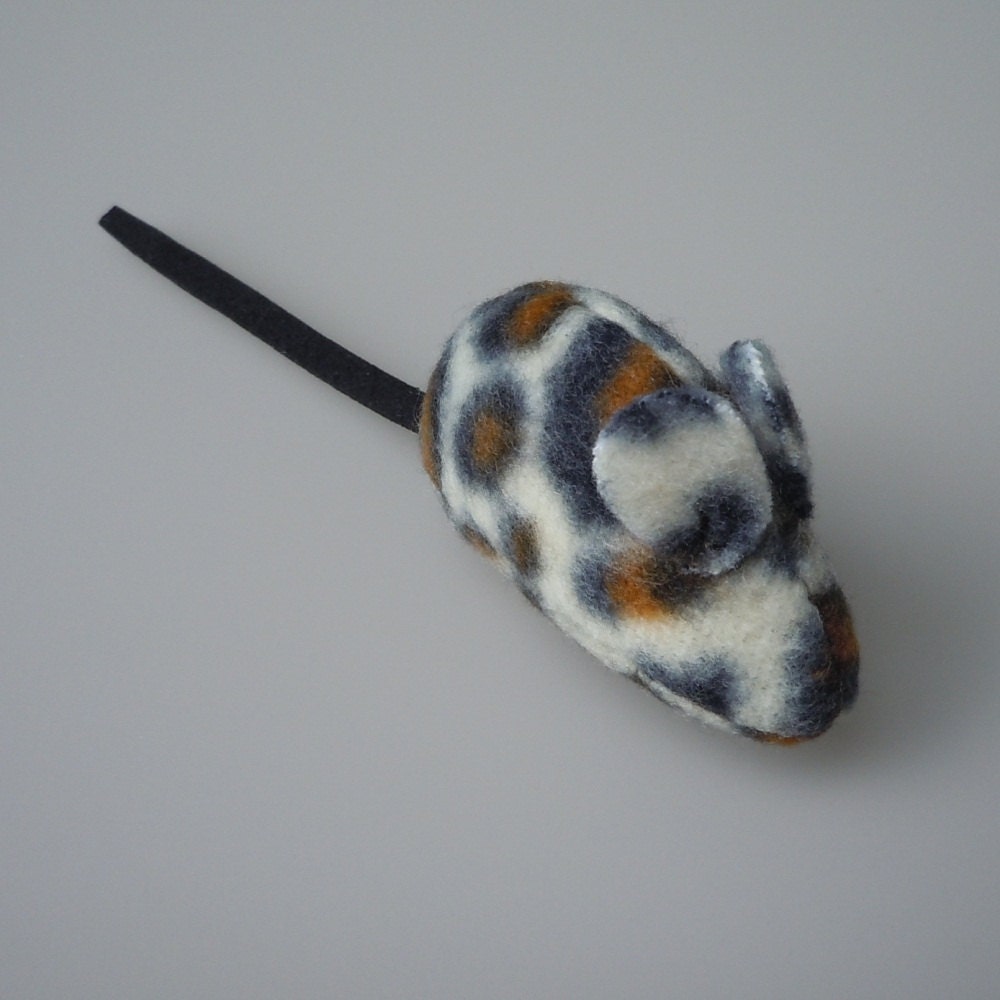 Little Cheetah Print Fleece Catnip Mouse