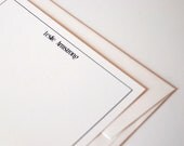 Classic Personalized Stationery - Flat Note Cards - Set of 12