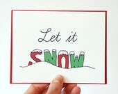 Holiday Card - Christmas Card - Let It Snow