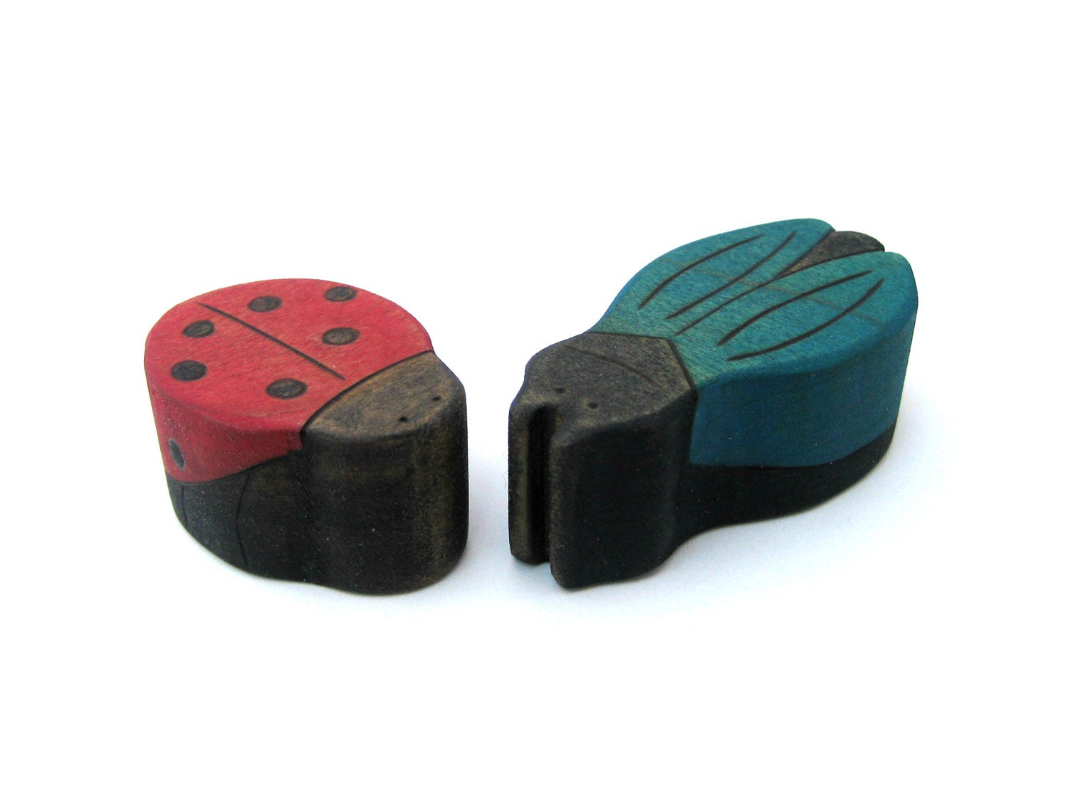 Ladybug & Beetle - Wooden Toy - Kids Toy - Nature Table