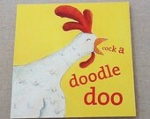 4 Panels, Farm Animal Noises, Brightly Colored Animal Portraits, Prints on Wood Panel