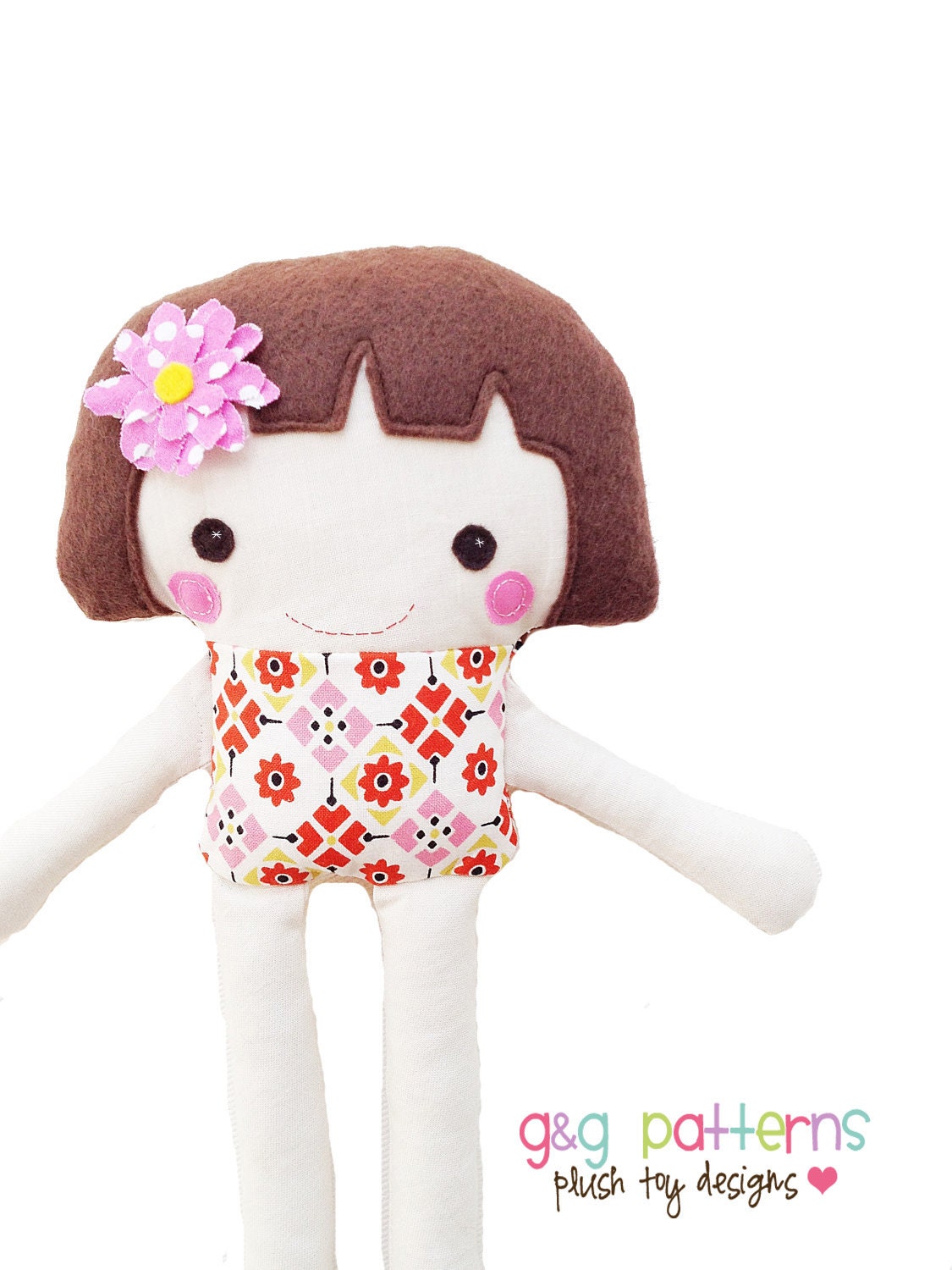 Doll Sewing Pattern - Mini Girl Doll Pattern - PDF